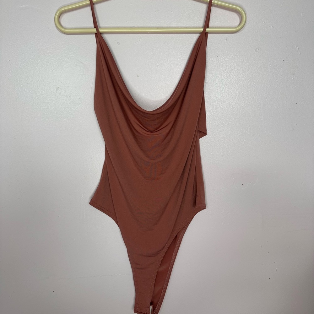Front Draped & Backless Bodysuit